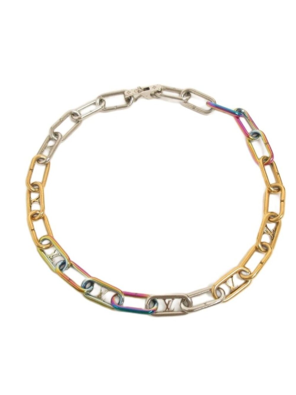 Louis Vuitton Collier Signature Chain Monogram Necklace Multicolor - Picture 2 of 8
